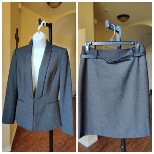 Antonio Melani 2pc Gray/Black Skirt